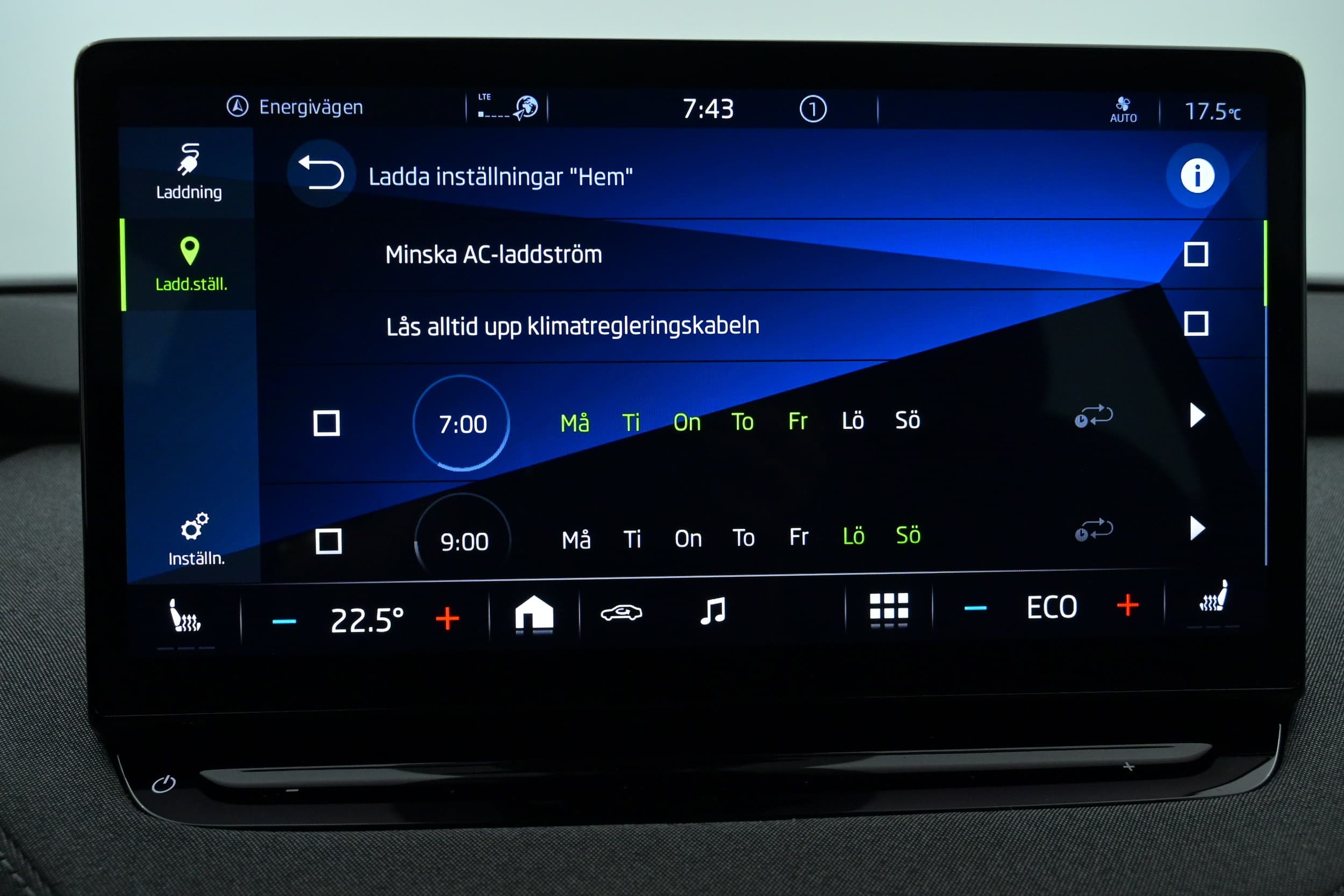 Schemalagd klimatisering