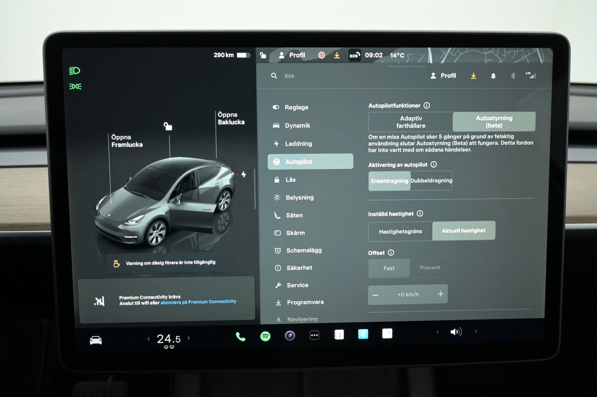Autopilot och adaptiv farthållare