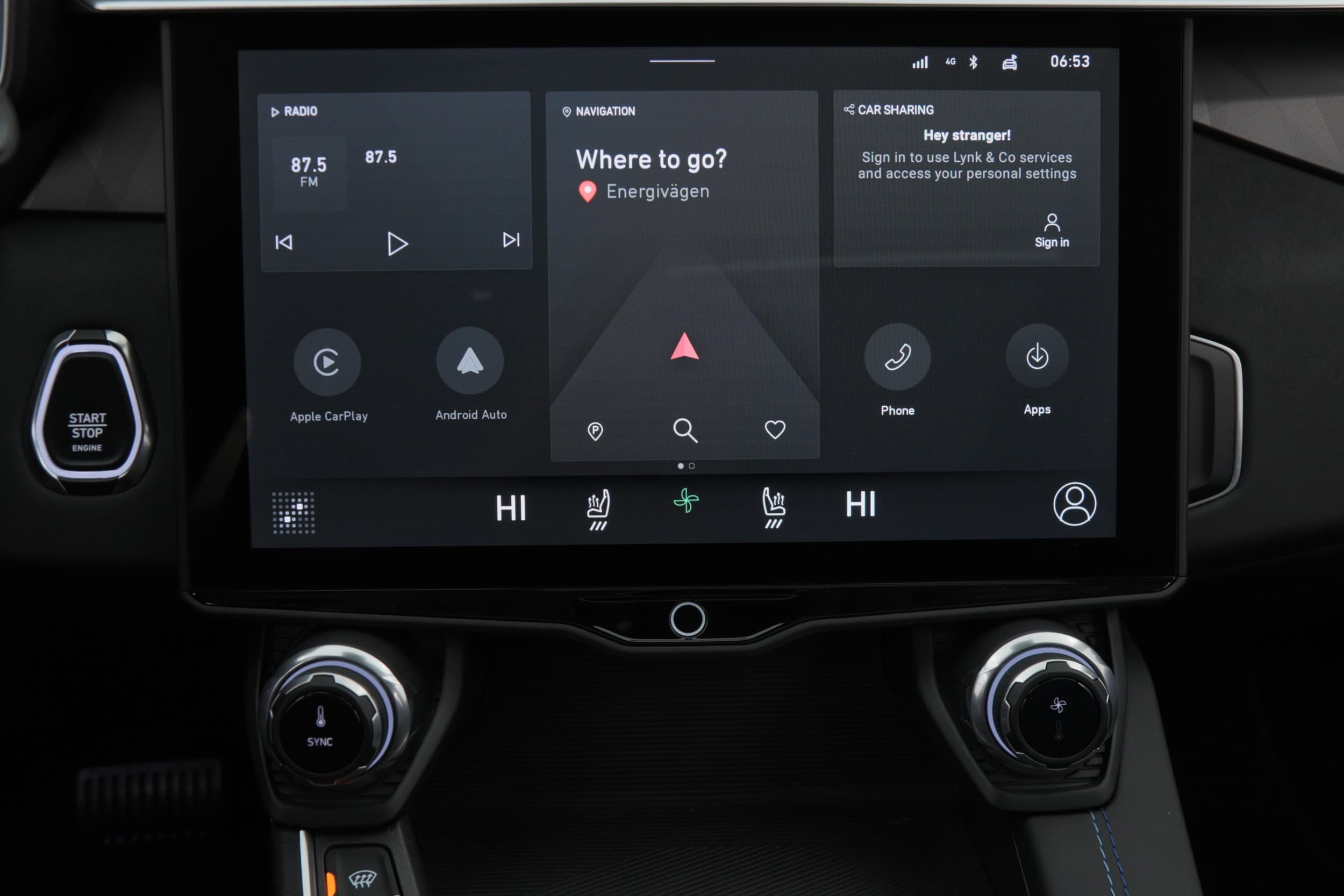 Infotainmentsystem med 12,7" display