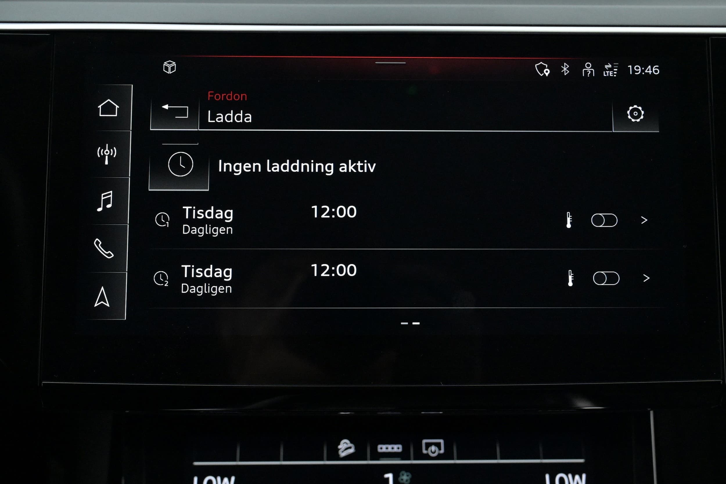 Schemalägg laddning och förkonditionering av kupé
