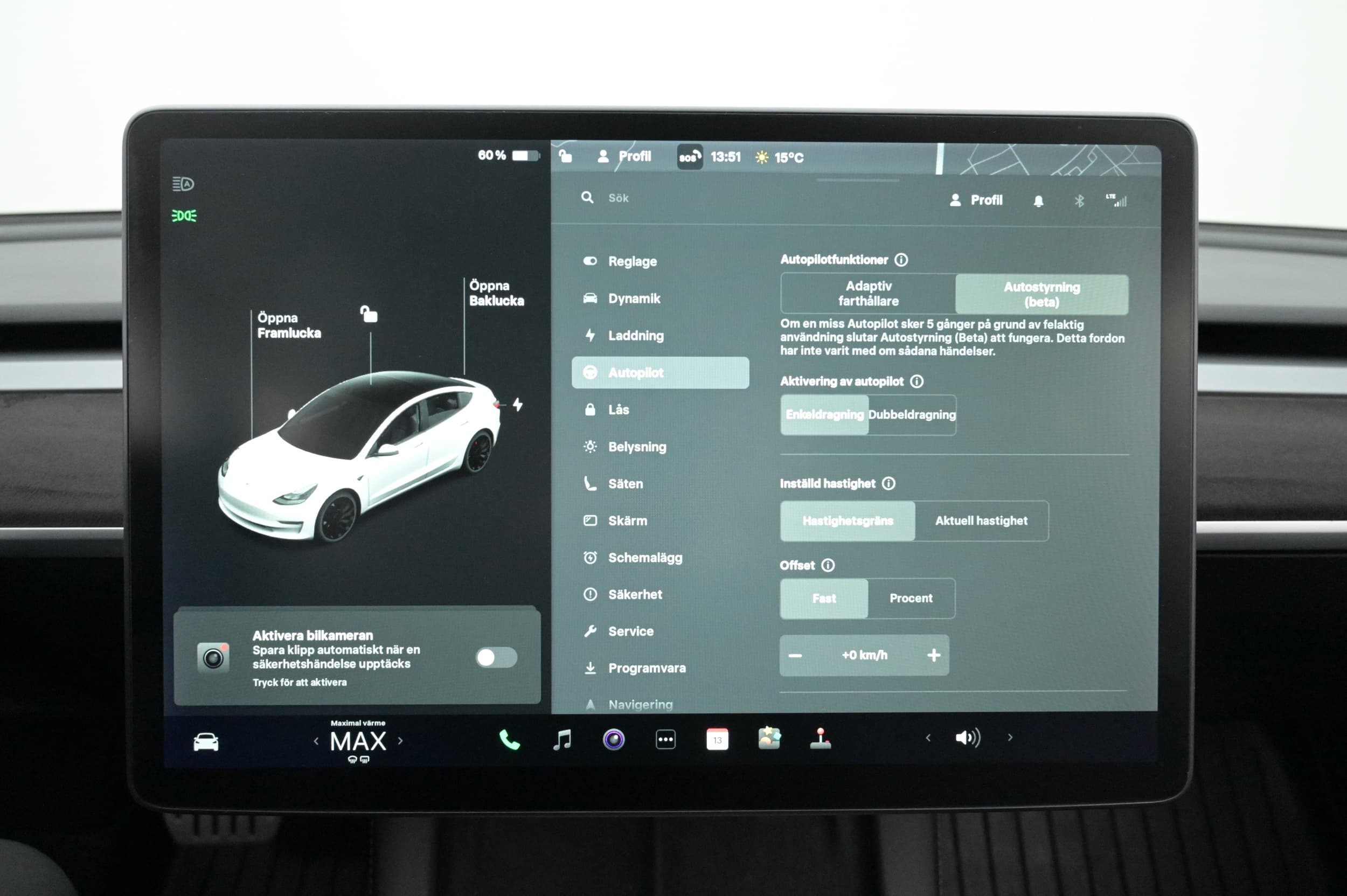 Autopilot och adaptiv farthållare