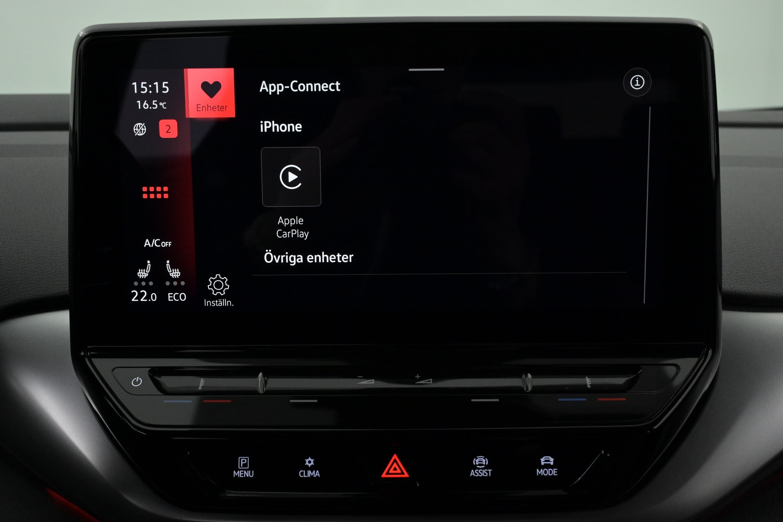 Infotainmentsystem - Apple CarPlay