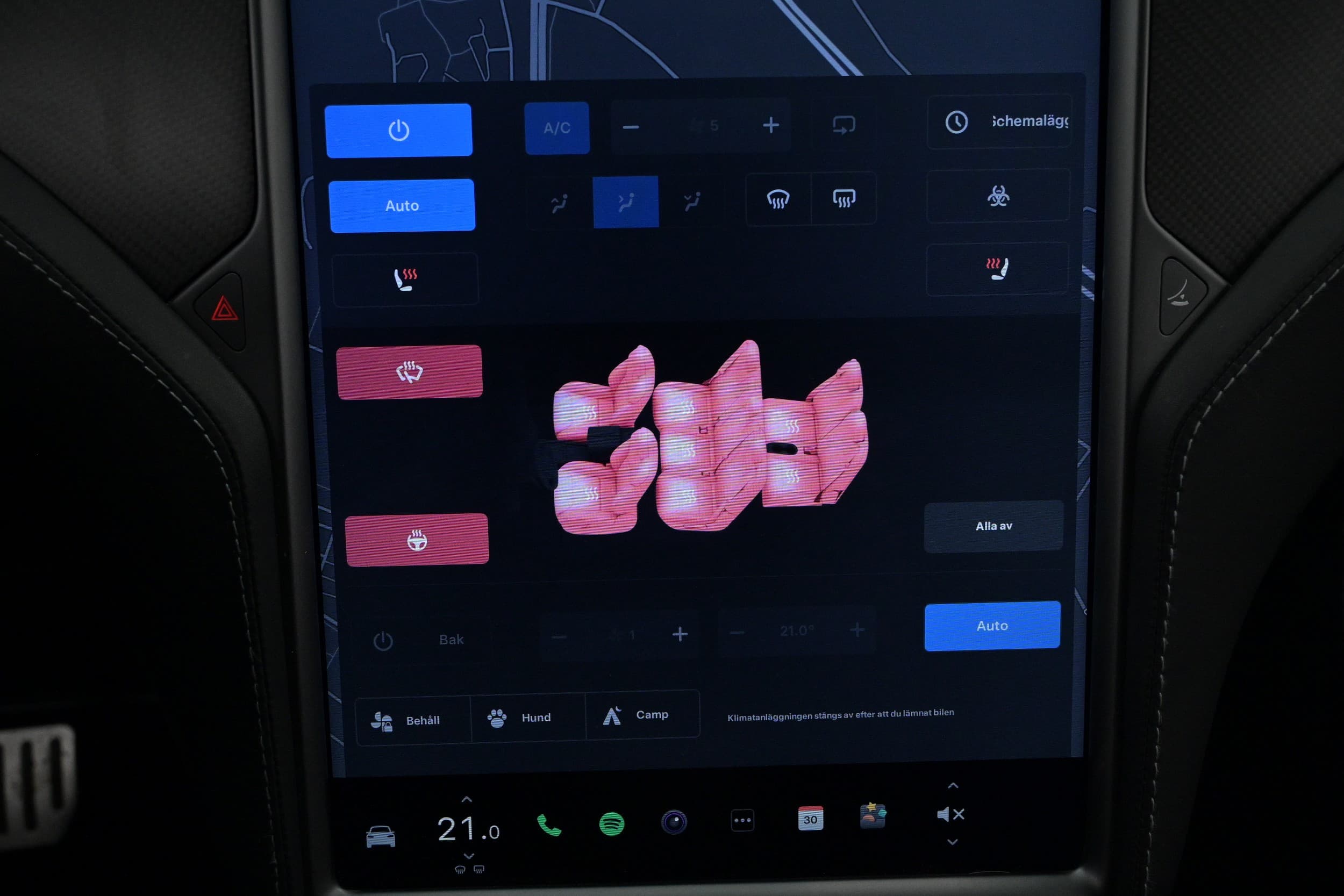 Sätesvärme fram och bak