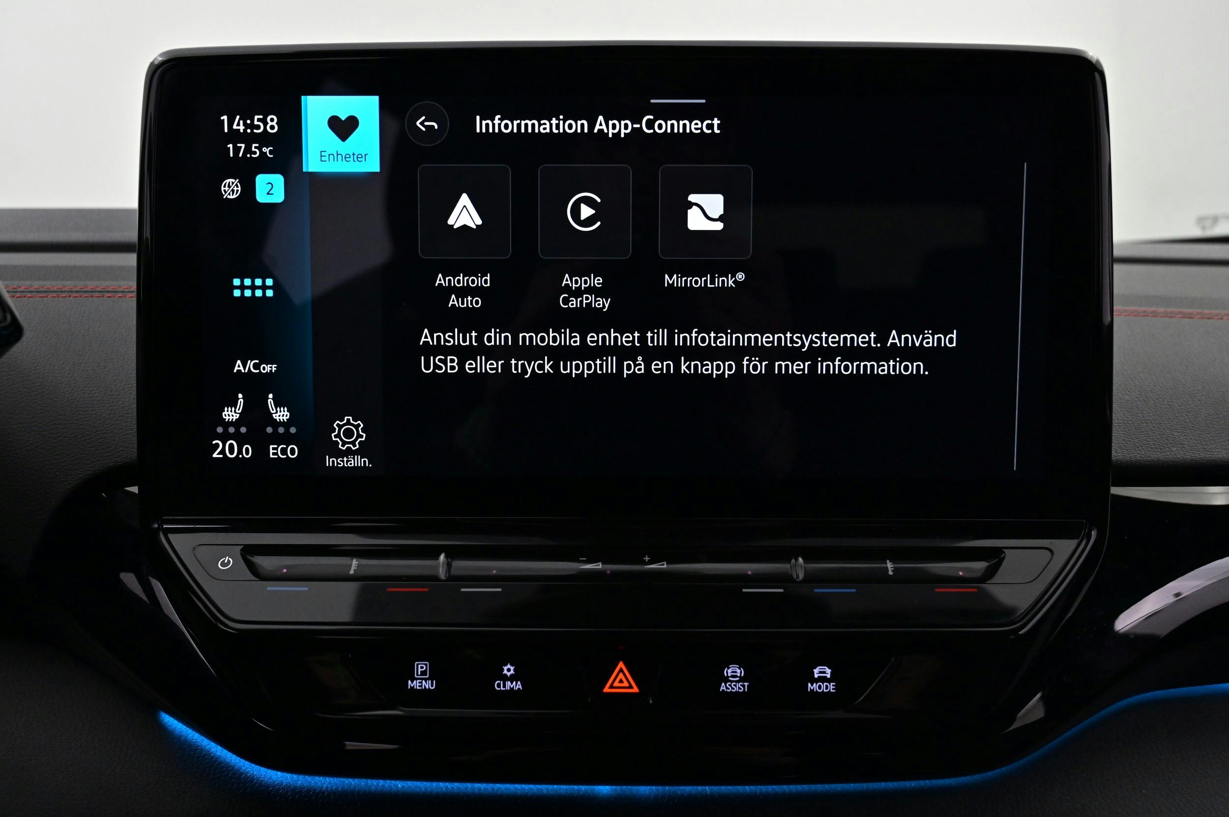 Infotainmentsystem - Apple CarPlay, Android Auto, MirrorLink